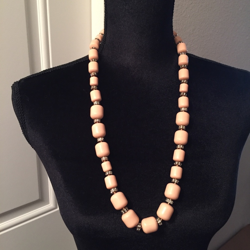 J Crew Monotone Beaded Necklace - Sweet Cantaloupe
